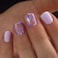 MMNHJHUT 24Pcs Purple Press on Nails Cute Flower Design Fake Nails Spring Press on Nails Short Square Acrylic Nails Glitter Press ons Stick on Nails for Women and Girls Spring Summer Nail Art Decor