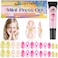 EBANKU 26 Pieces Press on Nails for Kids 1Pack Kid Fake Nail Kit Spring Flower Short Artificial False Nail Kits for Kids Girls with Nail Glue