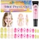EBANKU 26 Pieces Press on Nails for Kids 1Pack Kid Fake Nail Kit Spring Flower Short Artificial False Nail Kits for Kids Girls with Nail Glue