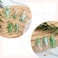 FDSQHSA 30pcs Green Press on Nails Medium Almond Fake Nails With 3D Flower Pearl Rhinestone Design Gold Beads Butterfly False Nails Star Glue on Nails 3D Summer Floral Full Cover Stick on Nails for Wo