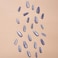 TUZANDW Almond Press on Nails Medium Cat Eyes Fake Nails with Glitter Designs Blue Glue on Nails Glossy Full Cover False Nails Acrylic Artificial Nails for Women 24 Pcs
