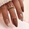 FJSMTOPl Almond Press on Nails Medium Fake Nails Matt Brown False Nails Press ons Acrylic Glue on Nails Reddish Brown Full Cover Artificial Stick on Nail for Women Nail Decorations 24Pcs
