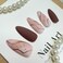 FJSMTOPl Almond Press on Nails Medium Fake Nails Matt Brown False Nails Press ons Acrylic Glue on Nails Reddish Brown Full Cover Artificial Stick on Nail for Women Nail Decorations 24Pcs
