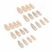 BABALAL Acrylic Press on Nails Medium Almond Fake Nails Nude Glue on Sliver Chrome24Pcs Stiletto False Nails Trendy Thick Manicure Gel