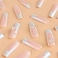 BABALAL Long Square Press on Nails White French Tip Chrome Butterfly Design Shiny Glossy Acrylic Glue on Nails for Women and Girls 24 Pieces