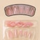 BABALAL Press On Nails Medium Almond Shape Pink Nude Matte 24pcs Stiletto False Nails With Glue Bling Design Acrylic Nails