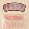 BABALAL Press On Nails Medium Almond Shape Pink Nude Matte 24pcs Stiletto False Nails With Glue Bling Design Acrylic Nails