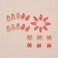 BABALAL Press on Nails Almond Medium Fake Nails Orange Pink Ombre Glue on Nails 24Pcs Manicure Acrylic Nails Stiletto False Nails Full Cover Artificial Nails