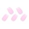 BABALAL Press on Nails Short Fake Nails Square Glue on Nails Pink Glossy Acrylic Nails Squoval White French Stick on Nails 24Pcs