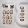 SRIMNUYY Black French Tip Press on Nails Short Fake Nails Glitter Sequins Stick Glue on Nails Square Full Cover Acrylic Nails Press ons for Women 24 Pcs
