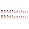LOPMNGHT Black Gold French Fake Nails Press On Medium Almond Black Stars 24Pcs Artificial Acrylic Full Cover Reusable Coffin Nails Glue On for Womens Manicure