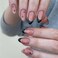 LOPMNGHT Black Gold French Fake Nails Press On Medium Almond Black Stars 24Pcs Artificial Acrylic Full Cover Reusable Coffin Nails Glue On for Womens Manicure