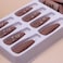 TOGZOM Brown Press on Nails Medium Square Fake Nails Flower Leaf Acrylic Nails Matte Artificial Nails Coffin False Nails Full Cover Stick on Nail for Women Manicure 24Pcs