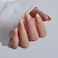 BTArtbox French Tip Press On Nails LampCurable Short Almond Press On Nails with Glue for Women SemiTransparent Soft Gel Glue On Nails in 16 Sizes 32 Stick On Nails Kit Daisy