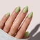BTArtbox Press On Nails Almond Pastel Green Short Press On Nails with Glue for Women Opaque Soft Gel Glue On Nails in 16 Sizes 32 Stick On Nails Kit Court Queen