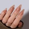 BTArtbox Press On Nails Almond Press On nails with 3D Gold Lines Design Medium Glue On Nails with Nail Glue Gold Swirl Stick On Nails in 15 Sizes Radiant Ribbons