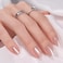 BTArtbox Press On Nails Almond Soft Gel Fake Nail with Nail Glue Reusable Opaque Short Stick On Nails in 16 Sizes Nail Kit for Gift Idea Aurora Cat Eye