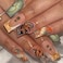 RTKHFZE Buttterfly Press on Nails Long Square Fake Nails French Tip Press on False Nails with 3D Butterfly and Ombre Design Acrylic Long Nails Press ons Stick on Nail for Women 24pcs