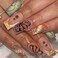 RTKHFZE Buttterfly Press on Nails Long Square Fake Nails French Tip Press on False Nails with 3D Butterfly and Ombre Design Acrylic Long Nails Press ons Stick on Nail for Women 24pcs