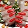 Coolnail CoolNail Extra Long Coffin Ballerina Shape False Press on Flame Red Nails UV Gel Summer Glue On Fingersnails Free Adhesive Tapes