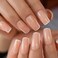 Coolnail Glossy White French Press on False Nails Square Flat Top Shape UV Gel Nude Medium Long Fingersnails Free Adhesive Tapes 24pcs