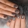 CurvLife Curvlife Press on Nails Acrylic Fake Nails with Design Full Cover False Nails Reusable Nail Kit with Nail Glue Adhesive Tabs Nail File Artificial Glue on Nails Gray star point 30pcs