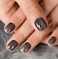 CurvLife Curvlife Press on Nails Acrylic Fake Nails with Design Full Cover False Nails Reusable Nail Kit with Nail Glue Adhesive Tabs Nail File Artificial Glue on Nails Gray star point 30pcs