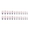 DANMANR Long Press on Nails Square French Fake Nails Full Cover Nude Acrylic False Nails for Women and Girls 24PCS Blue Butterfly