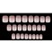DANMANR Long Press on Nails Square French Fake Nails Full Cover Nude Acrylic False Nails for Women and Girls 24PCS Pink Square