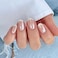evpct French Tip Press On Nails Short Round Oval No Glue Nude White Tips Chrome Glazed Short Round Oval Fake False Press on Nails Reusable Soft Stick on nail Press ons with Nail Kit Salonquality