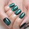 evpct Green Cat Eye Extra Short Press on Nails Square Petite Short Square Stick on Nails for Women Gift Emerald Green Metallic Glitter Glossy Reusable Gel Press on Acrylic Fake Nail with Designs