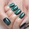 evpct Green Cat Eye Extra Short Press on Nails Square Petite Short Square Stick on Nails for Women Gift Emerald Green Metallic Glitter Glossy Reusable Gel Press on Acrylic Fake Nail with Designs