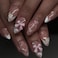 FJSMTOPl Bow Press on Nails Flower Fake Nails Press ons Almond Pink False Nails with Designs 3D Acrylic French Tip Cute Glue on Nails for Spring Women Stick on Nails 24Pcs