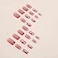 Foccna Square False Press on Nails Pink Medium Acrylic Fake Nails Flower Design for Girl Full Cover Wear Finger Nail Art Tips for WomenGirls 24PCS