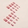 Foccna Square False Press on Nails Pink Medium Acrylic Fake Nails Flower Design for Girl Full Cover Wear Finger Nail Art Tips for WomenGirls 24PCS