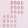 Stbisen French Pink Press on Nails Short Oval Summer Fake Nails with Sparkly Silver French Tips Designs Glossy Gel Finish Acrylic Nails Thick Reusable Glue on Nails Kit for Women 24Pcs Silver Blessing