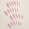 CTTHNBD French Tip Press on Nails Medium Almond Fake Nails Chrome Design Full Cover Stick on False Nails for Women 24 Pcs
