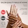 Glamnetic Press On Nails Classy French Medium Square Fake Nails with Trendy Micro French Tip Salon Quality 15 Sizes 30 Nail Kit