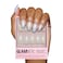 Glamnetic Press On Nails Entranced Short Almond White Holographic Fake Nails SemiTransparent Salon Quality 15 Sizes 30 Nail Kit with Glue