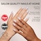 Glamnetic Press On Nails Entranced Short Almond White Holographic Fake Nails SemiTransparent Salon Quality 15 Sizes 30 Nail Kit with Glue