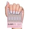 Glamnetic Press On Nails Lilac Gray Opaque Pale Light Lilac Gray Short Squoval Fake Nails Salon Quality 15 Sizes 30 Nail Kit with Glue