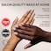 Glamnetic Press On Nails Lilac Gray Opaque Pale Light Lilac Gray Short Squoval Fake Nails Salon Quality 15 Sizes 30 Nail Kit with Glue