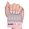 Glamnetic Press On Nails Lilac Gray Opaque Pale Light Lilac Gray Short Squoval Fake Nails Salon Quality 15 Sizes 30 Nail Kit with Glue
