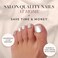Glamnetic Press On Toenails Pure Intentions Subtle Iridescent Nude Sparkle Fake Toe Nails in a Glossy Finish 16 Sizes 32 Toe Nail Kit with Glue