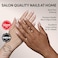 Glamnetic x Hello Kitty and Friends Press On Nails My Melody Short Almond Gold Foil 3D Graphic Fake Nails in a Glossy Finish 15 Sizes 30 Nail Kit with Glue