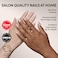 Glamnetic x Hello Kitty and Friends Press On Nails My Melody Short Almond Gold Foil 3D Graphic Fake Nails in a Glossy Finish 15 Sizes 30 Nail Kit with Glue