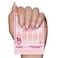 Glamnetic x Hello Kitty and Friends Press On Nails My Melody Short Almond Gold Foil 3D Graphic Fake Nails in a Glossy Finish 15 Sizes 30 Nail Kit with Glue