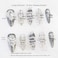 GLORS Luxury Long Almond PressOn Nails Black and Silver Glitter with 3D Rhinestones and Pearl Accents Handmade False Nail 10 Pieces Small LS