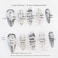 GLORS Luxury Long Almond PressOn Nails Black and Silver Glitter with 3D Rhinestones and Pearl Accents Handmade False Nail 10 Pieces Small LS