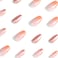 TUZANDW Gradient Orange Press on Nails Short Coffin Golden Glitter Short Fake Nails Press ons Full Cover Glue on Nails Glossy Artificial Acrylic Nails for Women 24 Pcs